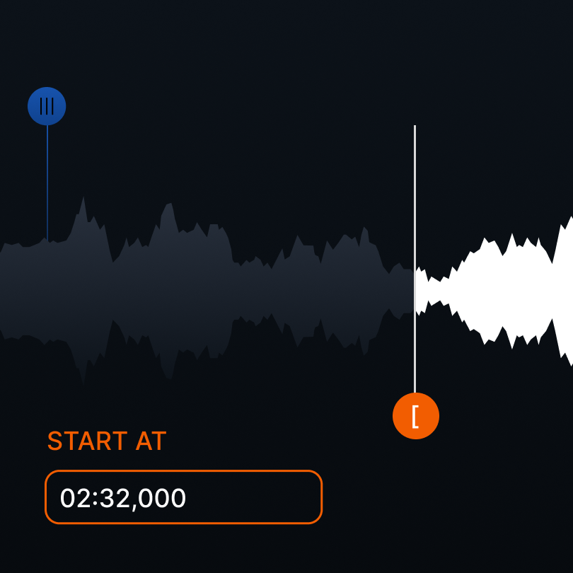 Audio waveform trimming interface design