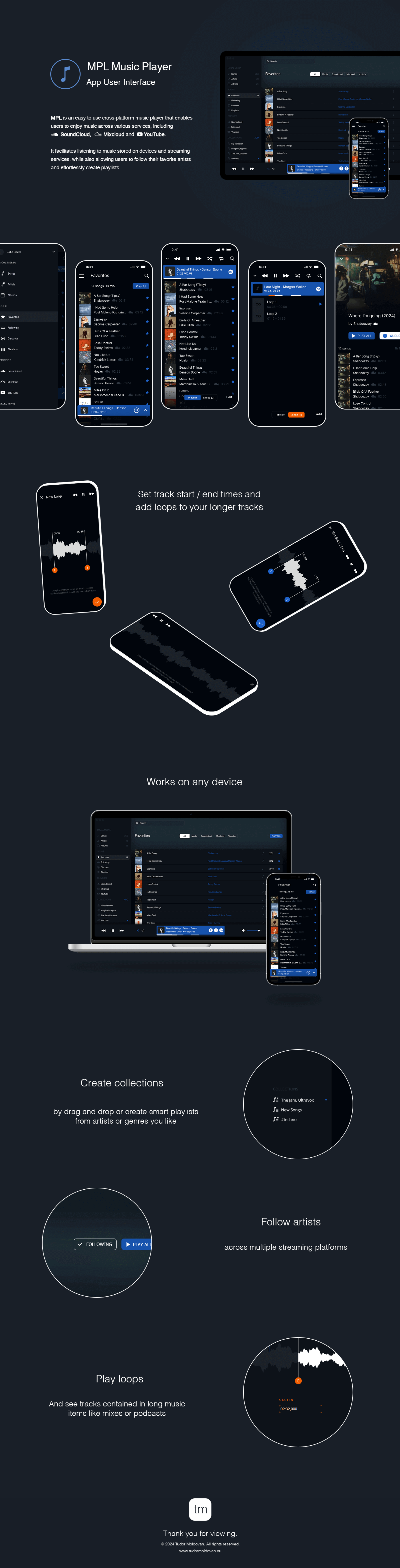 Crossplatform media streaming app - User Interface