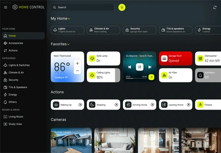 Smart home management app